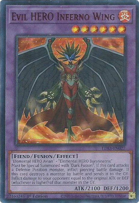 Evil HERO Inferno Wing (Red) [LDS3-EN027] Ultra Rare | The Time Vault CA