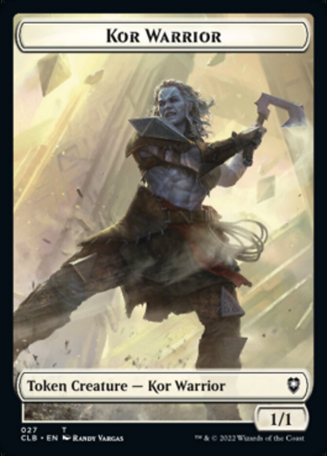 Kor Warrior // Treasure Double-sided Token [Commander Legends: Battle for Baldur's Gate Tokens] | The Time Vault CA