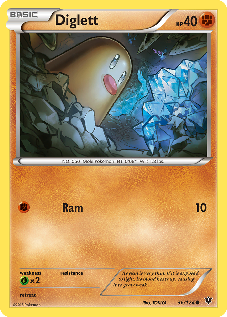 Diglett (36/124) [XY: Fates Collide] | The Time Vault CA