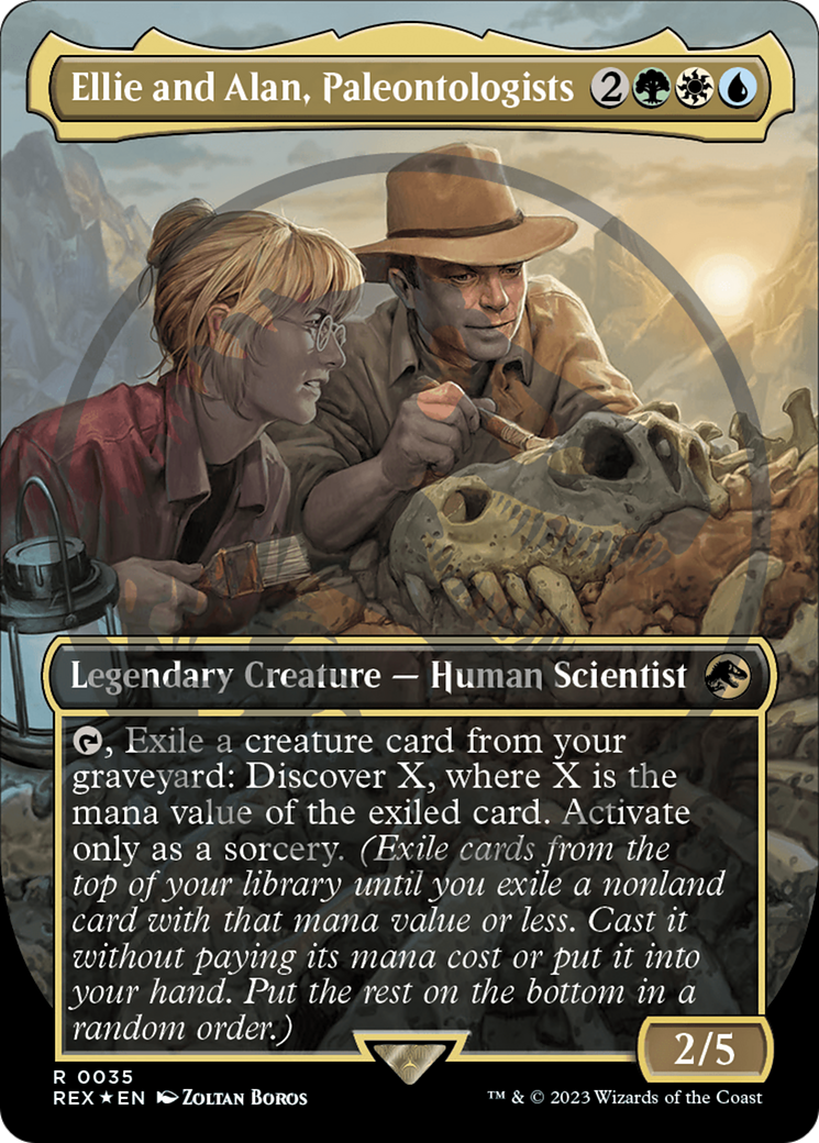 Ellie and Alan, Paleontologists Emblem (Borderless) [Jurassic World Collection Tokens] | The Time Vault CA