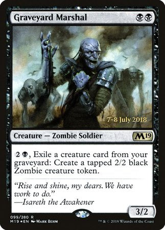 Graveyard Marshal [Core Set 2019 Promos] | The Time Vault CA