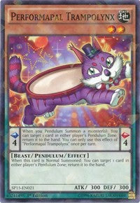 Performapal Trampolynx [SP15-EN021] Shatterfoil Rare | The Time Vault CA