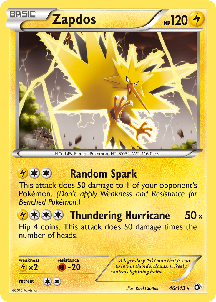 Zapdos (46/113) [Black & White: Legendary Treasures] | The Time Vault CA