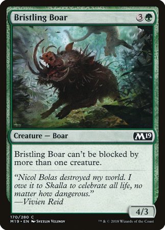 Bristling Boar [Core Set 2019] | The Time Vault CA