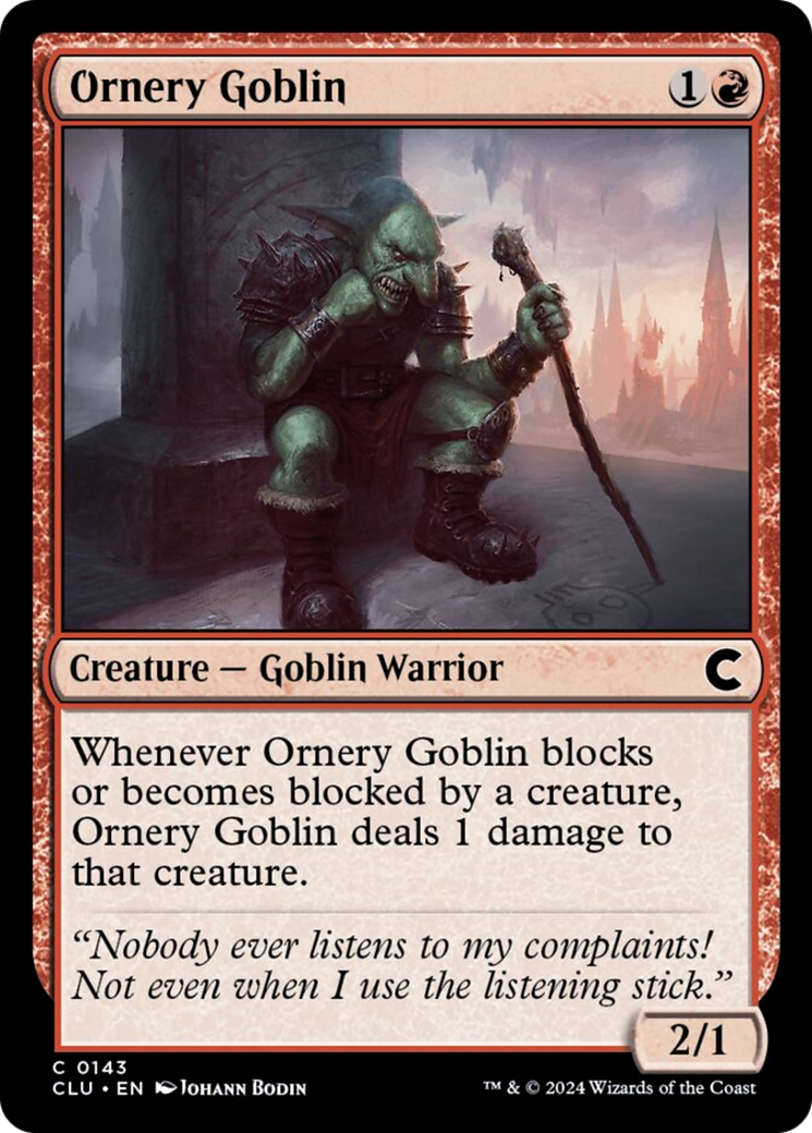 Ornery Goblin [Ravnica: Clue Edition] | The Time Vault CA
