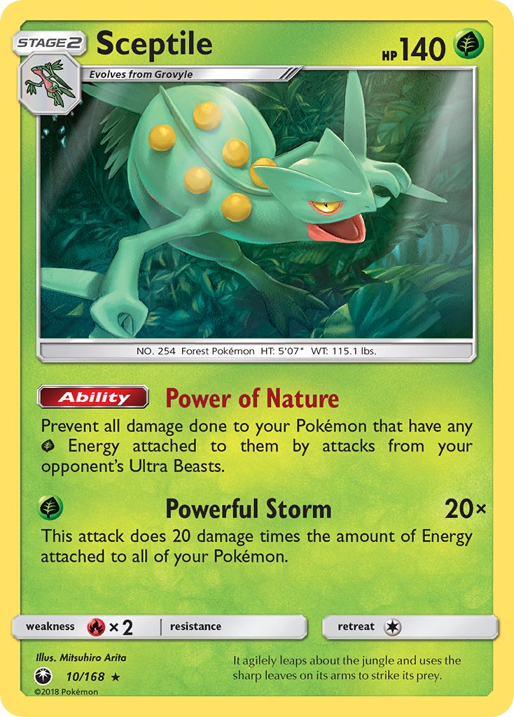 Sceptile (10/168) (Theme Deck Exclusive) [Sun & Moon: Celestial Storm] | The Time Vault CA