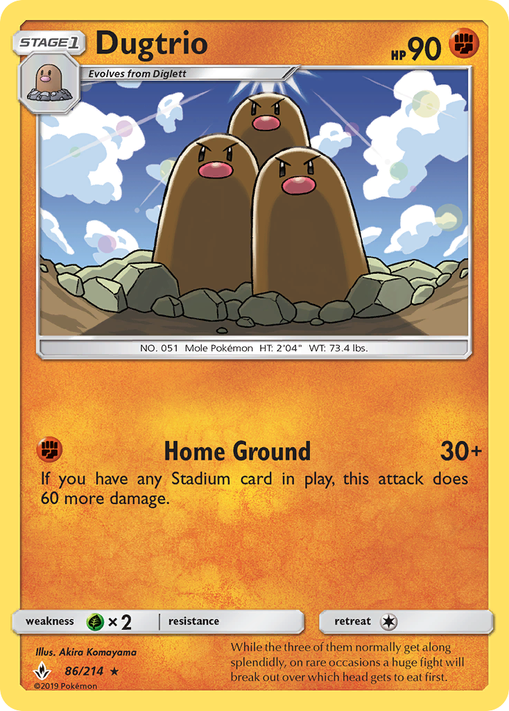 Dugtrio (86/214) [Sun & Moon: Unbroken Bonds] | The Time Vault CA