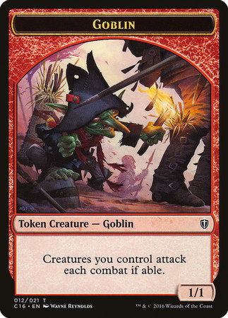 Goblin // Zombie Double-sided Token [Commander 2016 Tokens] | The Time Vault CA