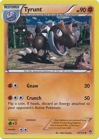 Tyrunt (61/111) (Cosmos Holo) [XY: Furious Fists] | The Time Vault CA