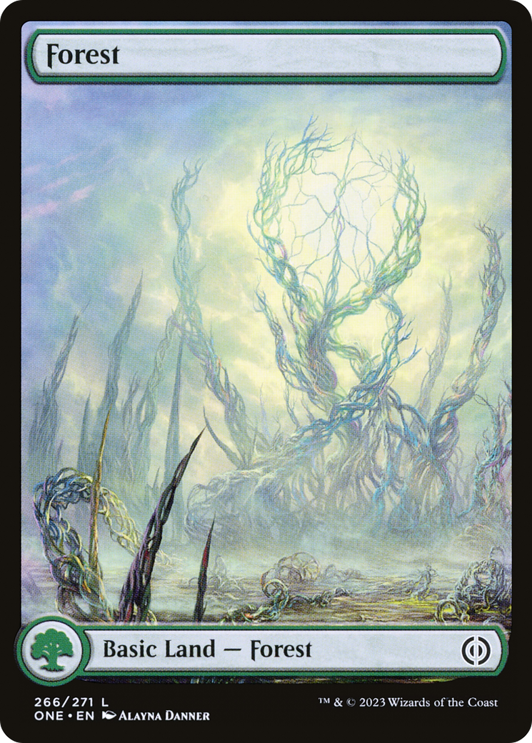 Forest (266) (Full-Art) [Phyrexia: All Will Be One] | The Time Vault CA