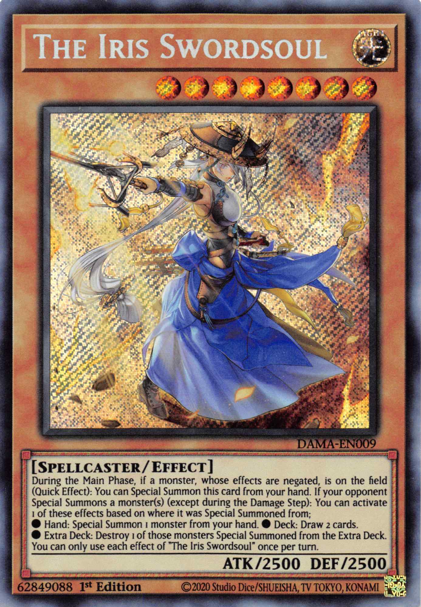 The Iris Swordsoul [DAMA-EN009] Secret Rare | The Time Vault CA