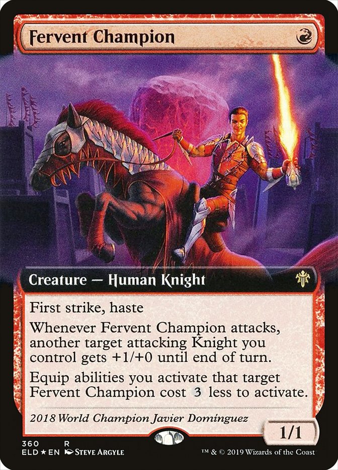 Fervent Champion (Extended Art) [Throne of Eldraine] | The Time Vault CA