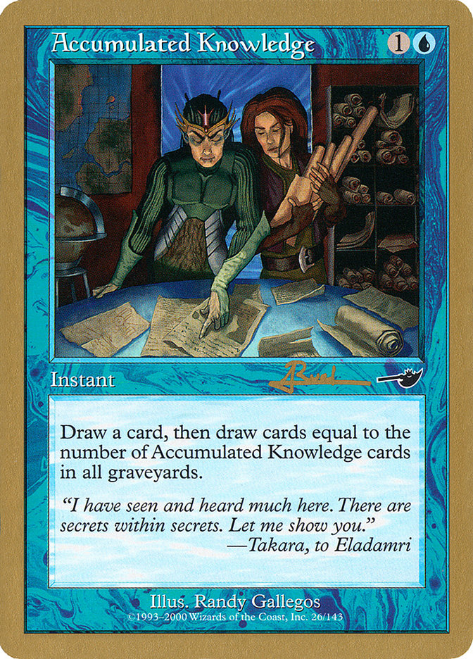 Accumulated Knowledge (Antoine Ruel) [World Championship Decks 2001] | The Time Vault CA