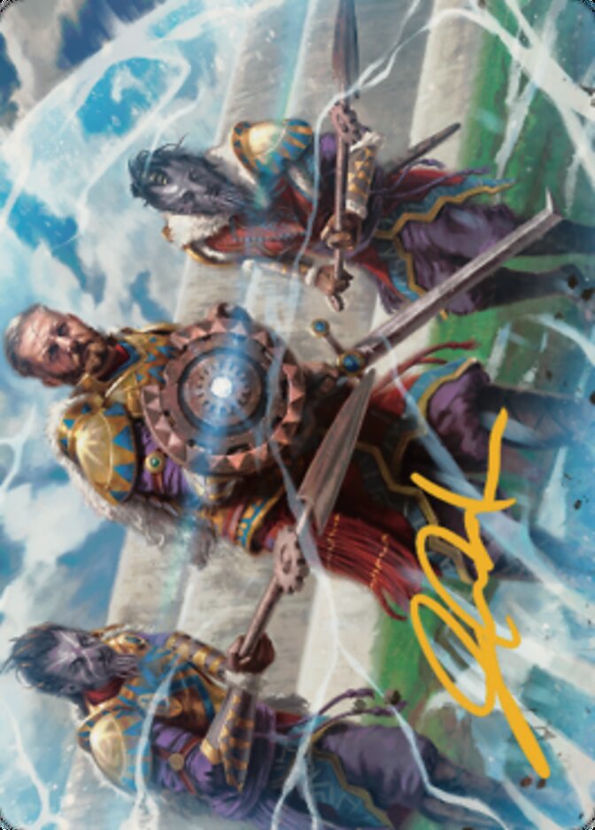 Argivian Phalanx Art Card (Gold-Stamped Signature) [Dominaria United Art Series] | The Time Vault CA