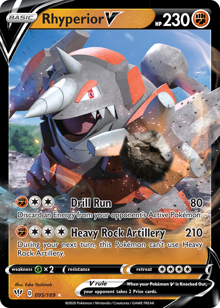 Rhyperior V (095/189) [Sword & Shield: Darkness Ablaze] | The Time Vault CA