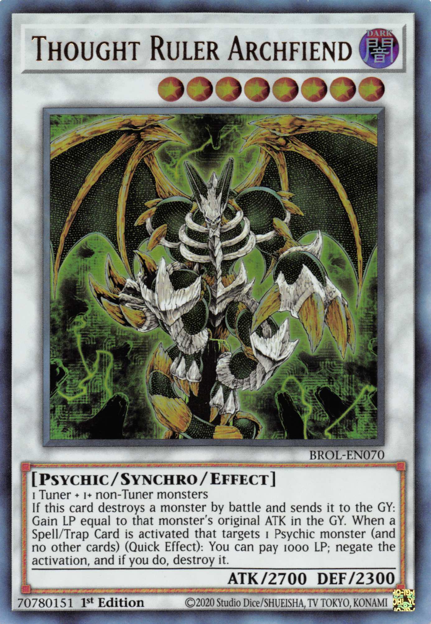 Thought Ruler Archfiend [BROL-EN070] Ultra Rare | The Time Vault CA