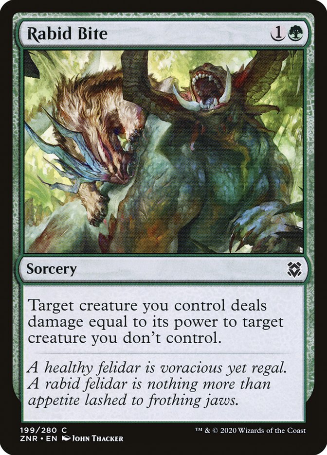 Rabid Bite [Zendikar Rising] | The Time Vault CA