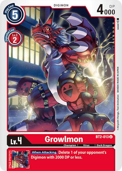 Growlmon [BT2-013] [Release Special Booster Ver.1.0] | The Time Vault CA