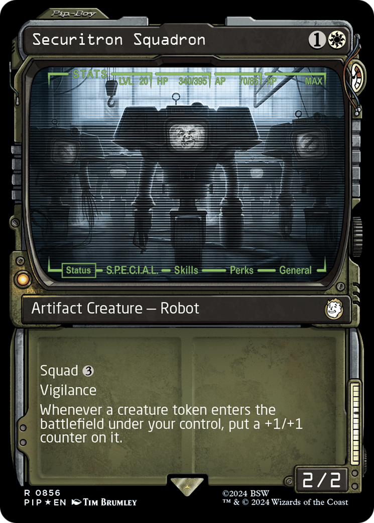 Securitron Squadron (Showcase) (Surge Foil) [Fallout] | The Time Vault CA
