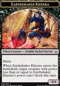 Earthshaker Khenra // Zombie Double-sided Token [Hour of Devastation Tokens] | The Time Vault CA