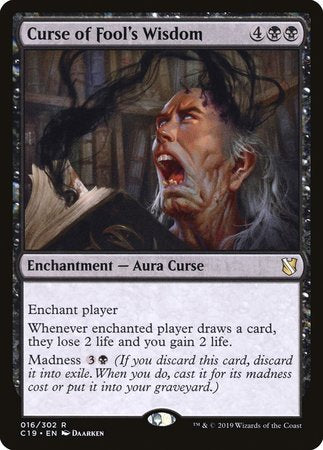 Curse of Fool's Wisdom [Commander 2019] | The Time Vault CA