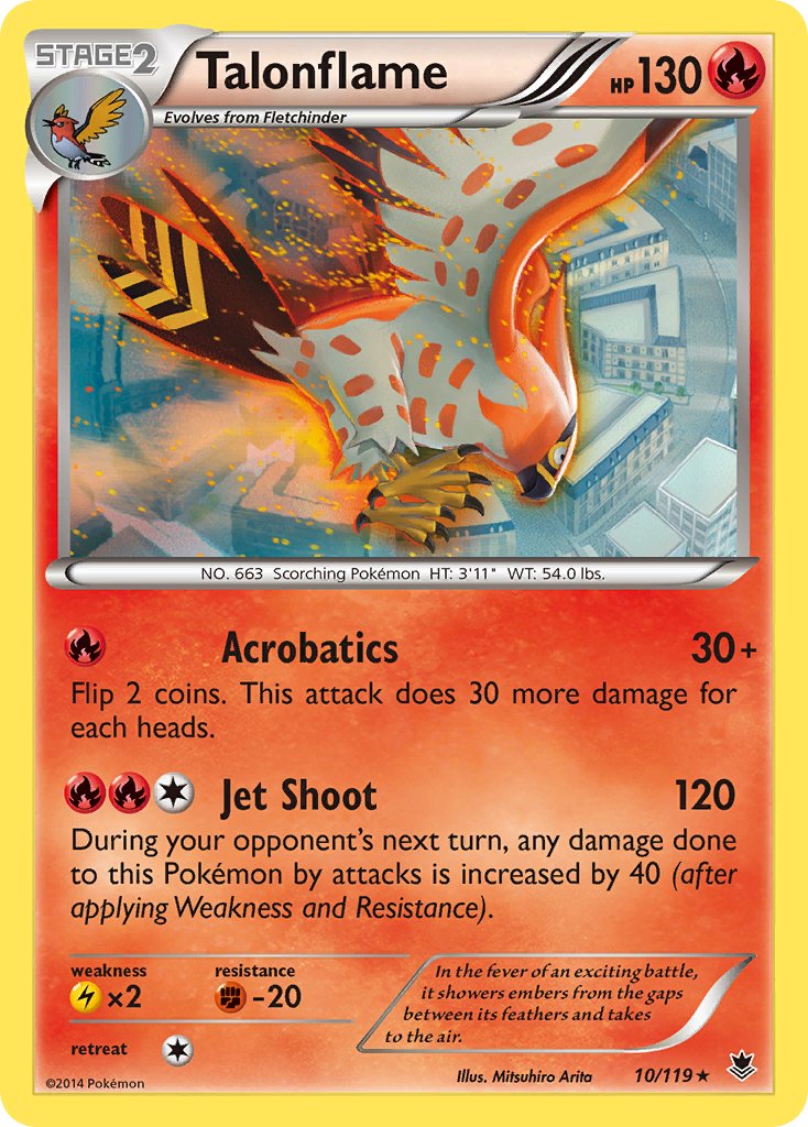 Talonflame (10/119) (Theme Deck Exclusive) [XY: Phantom Forces] | The Time Vault CA