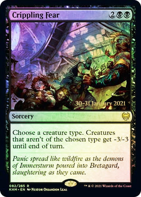 Crippling Fear  [Kaldheim Prerelease Promos] | The Time Vault CA