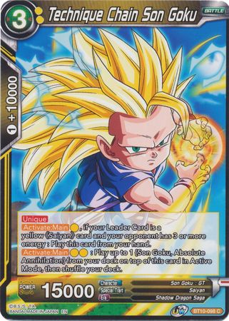 Technique Chain Son Goku (BT10-098) [Rise of the Unison Warrior 2nd Edition] | The Time Vault CA