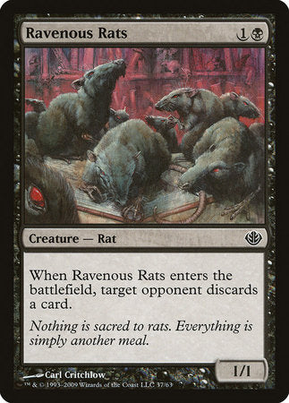Ravenous Rats [Duel Decks: Garruk vs. Liliana] | The Time Vault CA