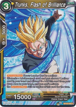 Trunks, Flash of Brilliance (BT10-108) [Rise of the Unison Warrior 2nd Edition] | The Time Vault CA