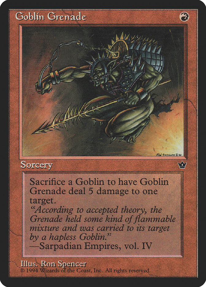 Goblin Grenade (Ron Spencer) [Fallen Empires] | The Time Vault CA