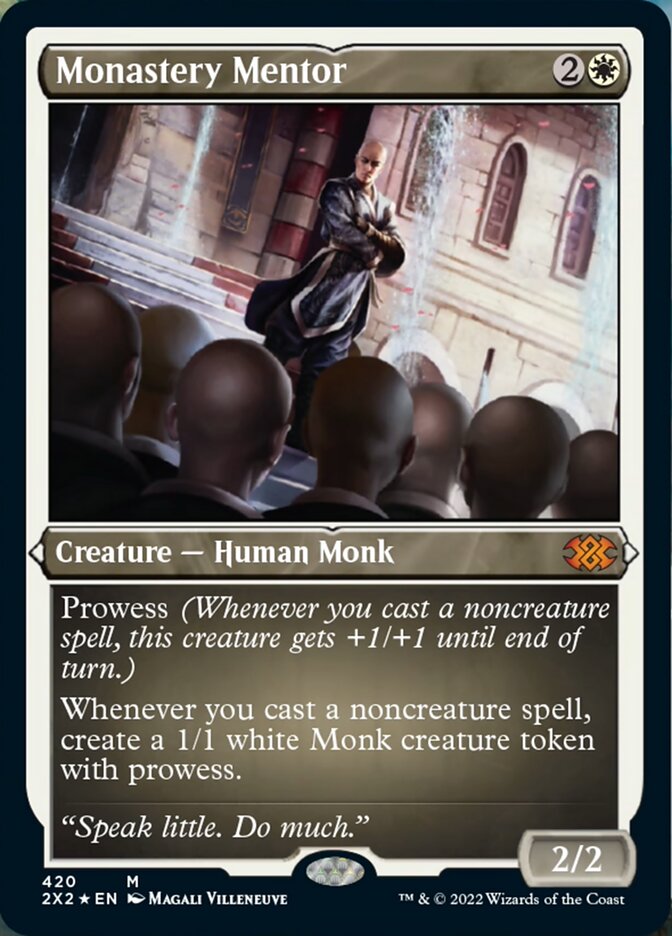 Monastery Mentor (Foil Etched) [Double Masters 2022] | The Time Vault CA