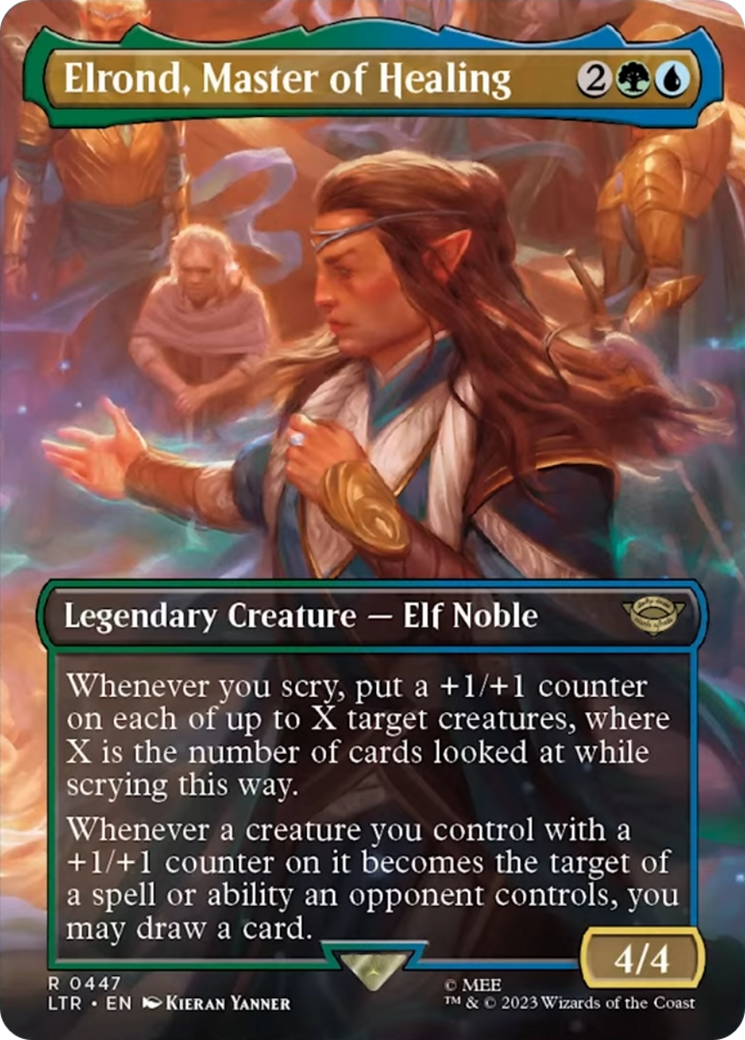 Elrond, Master of Healing (Borderless Alternate Art) [The Lord of the Rings: Tales of Middle-Earth] | The Time Vault CA