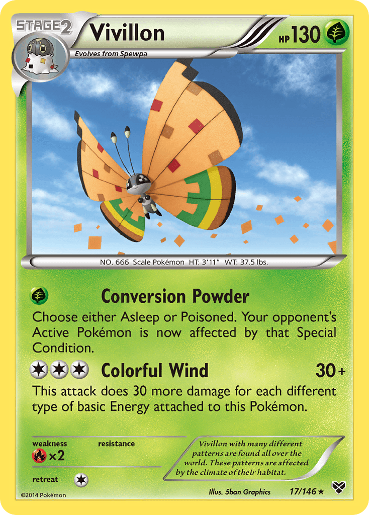 Vivillon (17/146) (High Plains Form/Orange Wings) [XY: Base Set] | The Time Vault CA