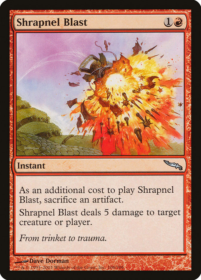 Shrapnel Blast [Mirrodin] | The Time Vault CA