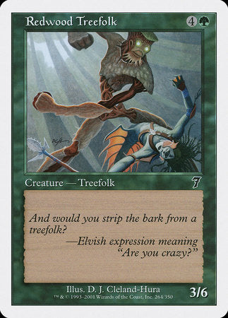 Redwood Treefolk [Seventh Edition] | The Time Vault CA