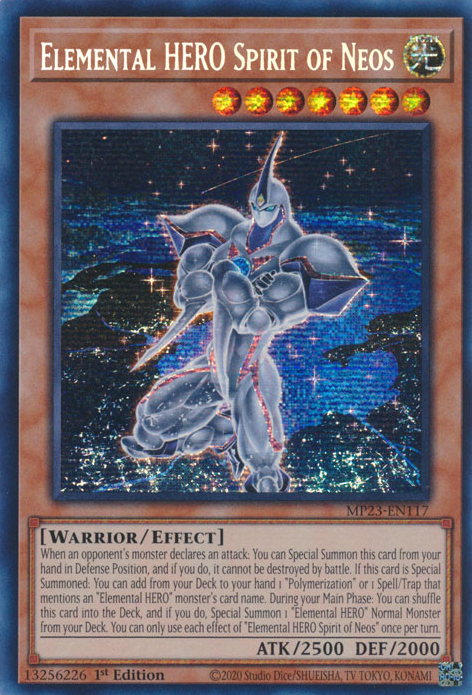 Elemental HERO Spirit of Neos [MP23-EN117] Prismatic Secret Rare | The Time Vault CA