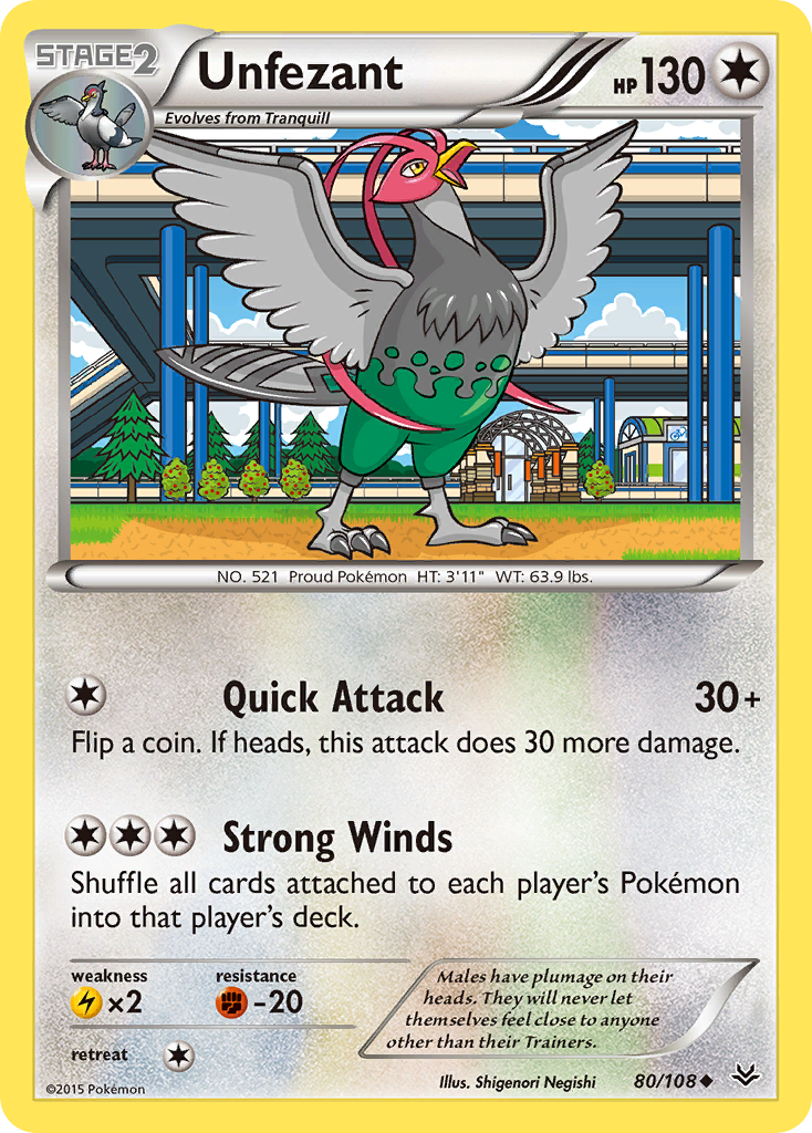 Unfezant (80/108) [XY: Roaring Skies] | The Time Vault CA