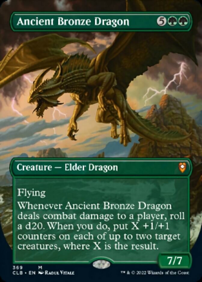 Ancient Bronze Dragon (Borderless Alternate Art) [Commander Legends: Battle for Baldur's Gate] | The Time Vault CA