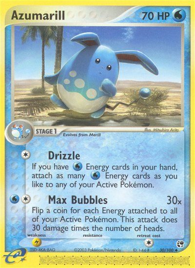 Azumarill (30/100) [EX: Sandstorm] | The Time Vault CA