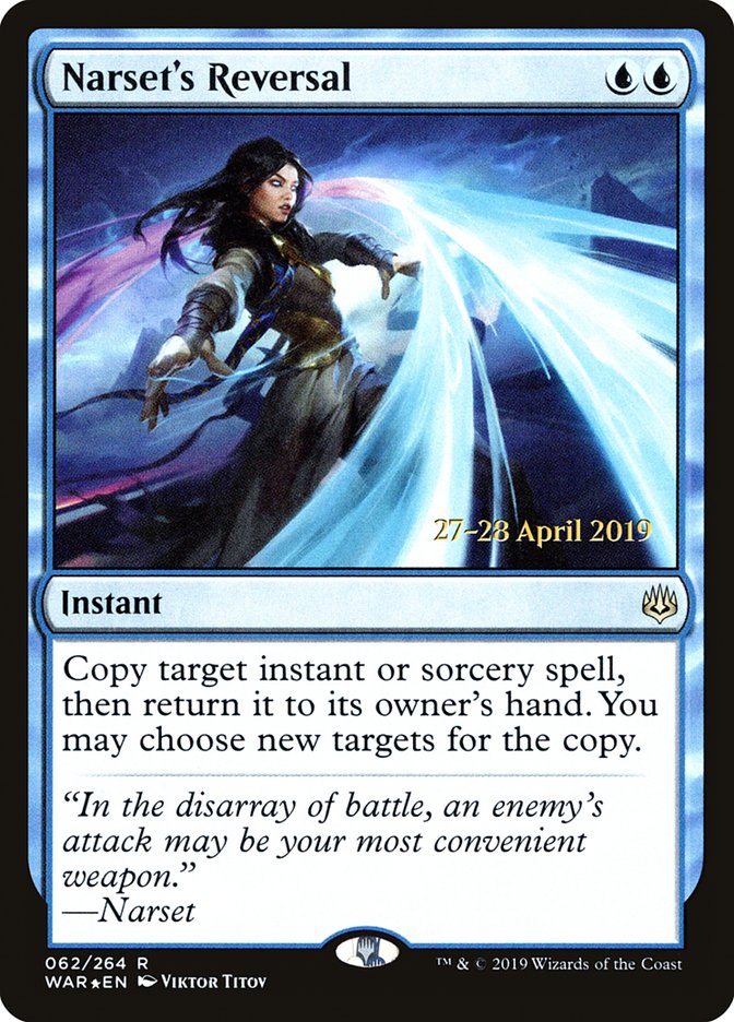 Narset's Reversal  [War of the Spark Prerelease Promos] | The Time Vault CA