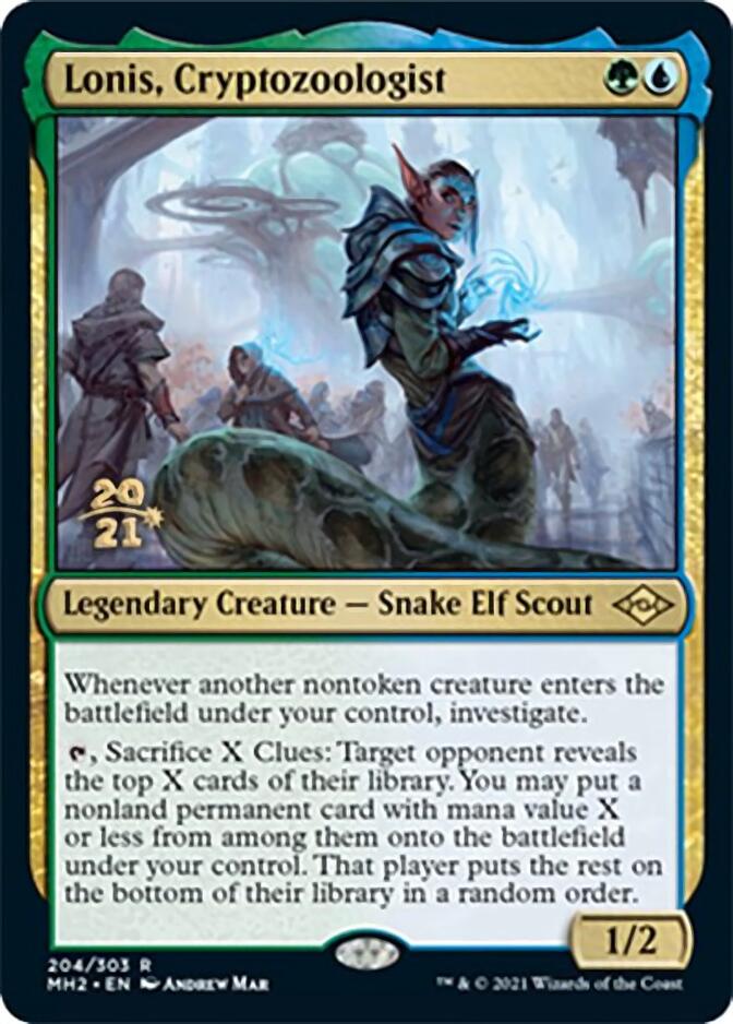 Lonis, Cryptozoologist [Modern Horizons 2 Prerelease Promos] | The Time Vault CA