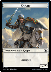 Knight (7) // Spirit (14) Double-Sided Token [March of the Machine Commander Tokens] | The Time Vault CA