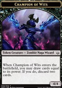 Champion of Wits // Warrior Double-sided Token [Hour of Devastation Tokens] | The Time Vault CA