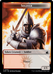 Spirit (0018) // Soldier Double-Sided Token [Ravnica Remastered Tokens] | The Time Vault CA