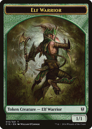 Elf Warrior // Zombie Double-sided Token [Commander 2016 Tokens] | The Time Vault CA