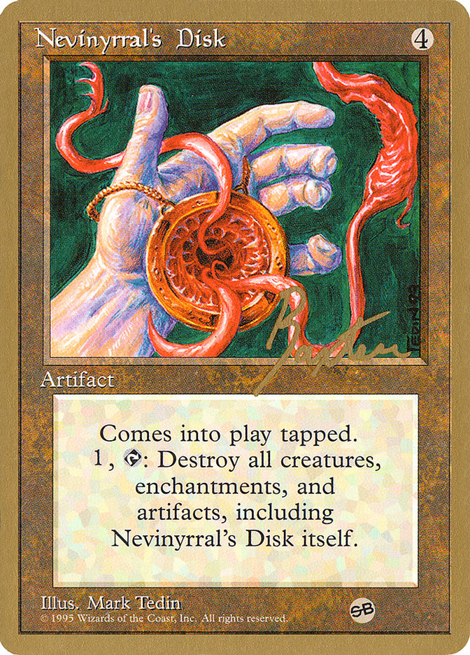 Nevinyrral's Disk (George Baxter) (SB) [Pro Tour Collector Set] | The Time Vault CA