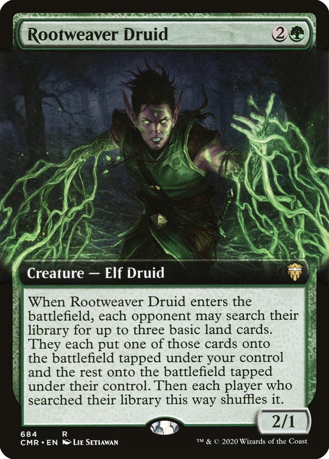 Rootweaver Druid (Extended Art) [Commander Legends] | The Time Vault CA