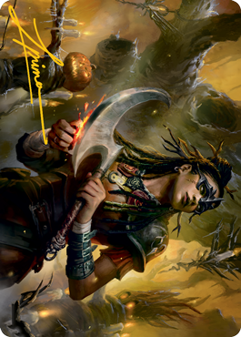 Harvesttide Sentry Art Card (Gold-Stamped Signature) [Innistrad: Midnight Hunt Art Series] | The Time Vault CA