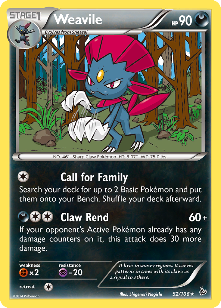 Weavile (52/106) [XY: Flashfire] | The Time Vault CA